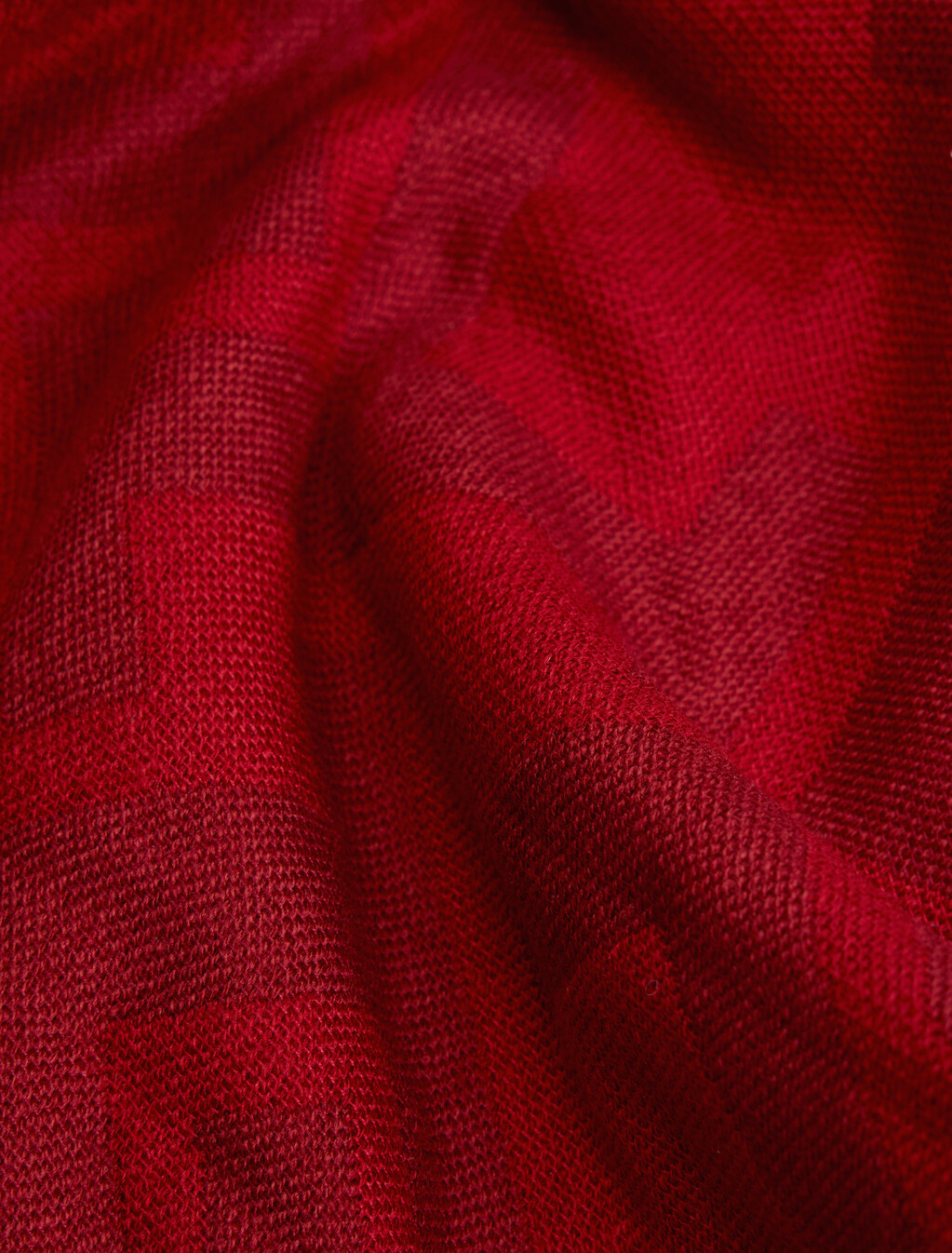 TH Monogram Jacquard Scarf With Wool, Primary Red/ Fire Red, hi-res