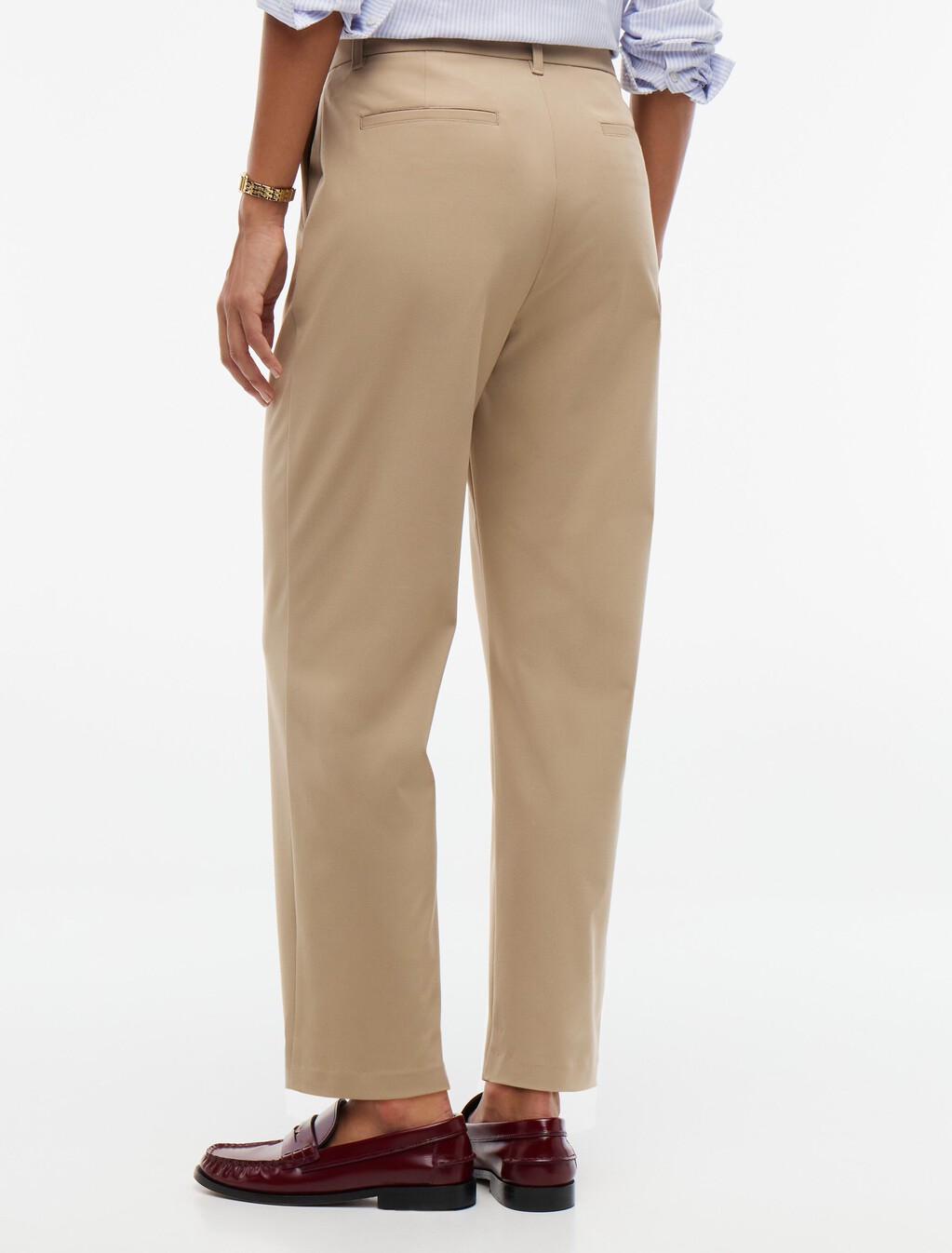 Travel Slim Straight Leg Trousers, Beige, hi-res