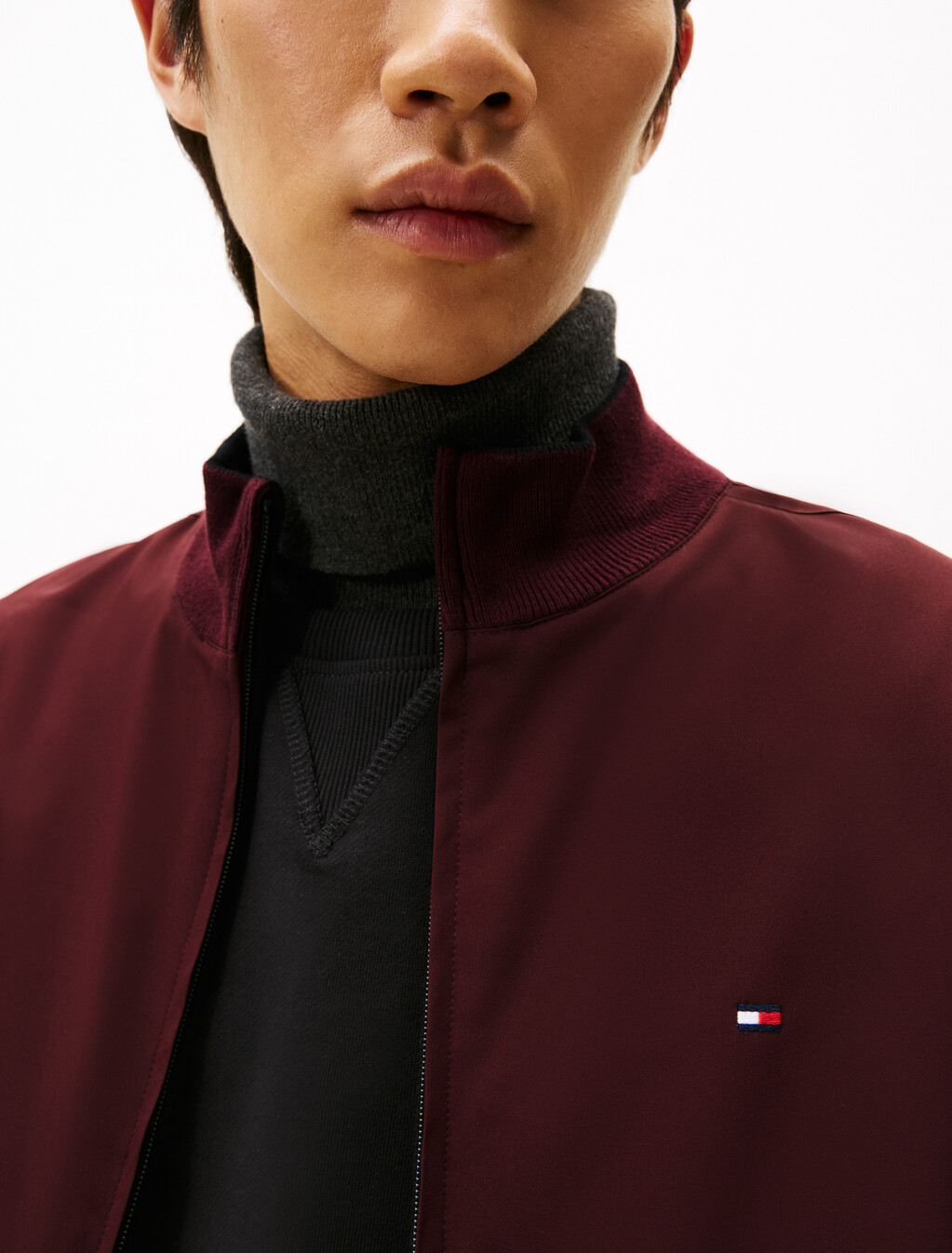 Mix Media Reversible Bomber Jacket, Black, hi-res