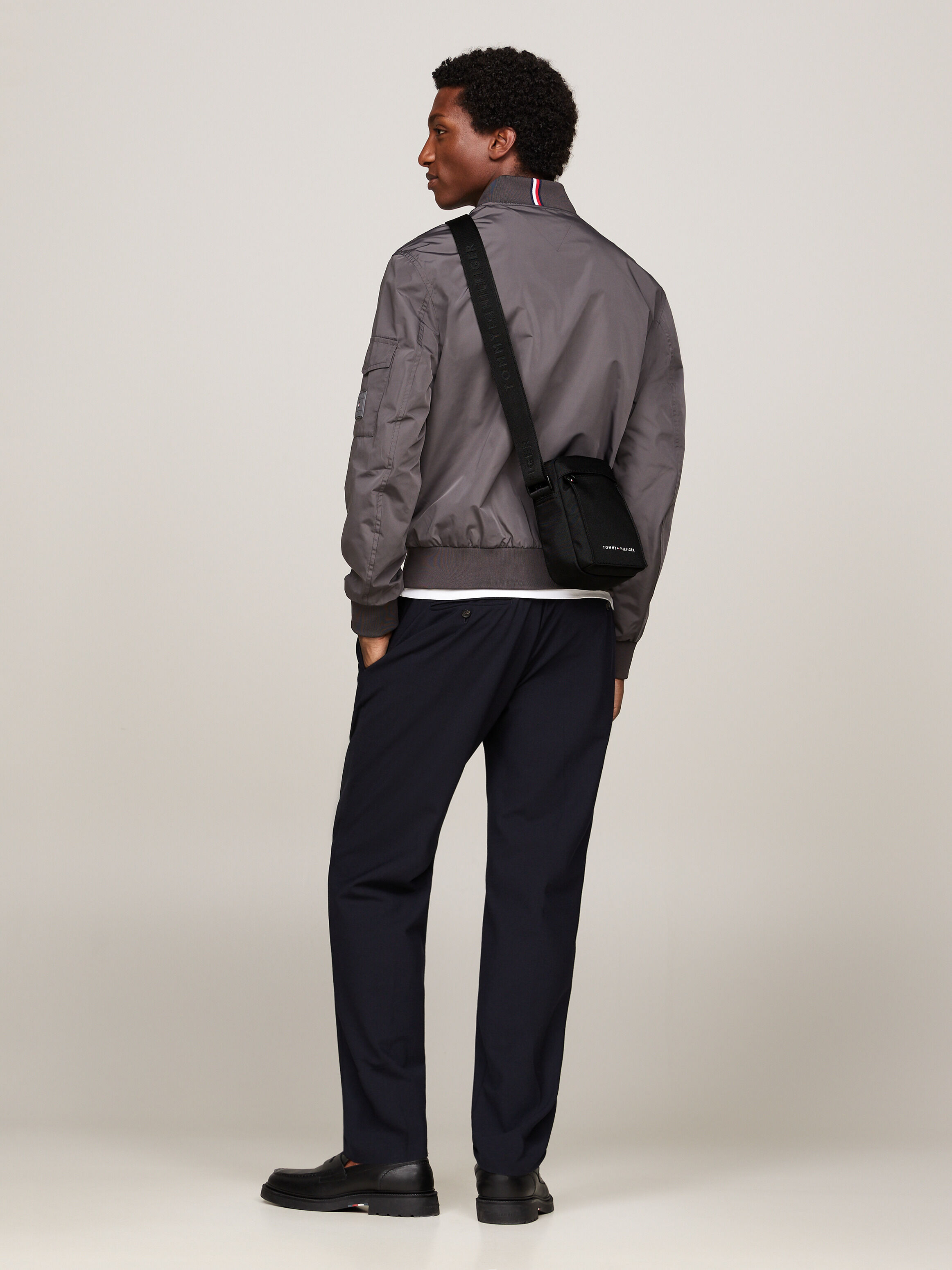 Tommy Hilfiger Logo Mini Reporter Bag in Black