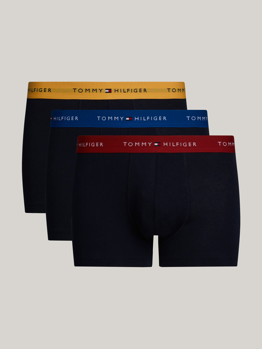 3-Pack Logo Waistband Trunks, Dark Magma/Vib Indigo/City Yellow, hi-res