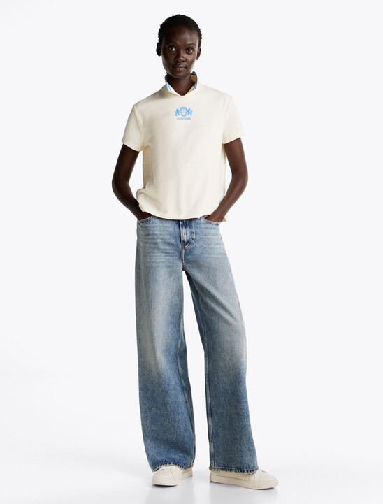 Regular Fit Back Keyhole Polo Top