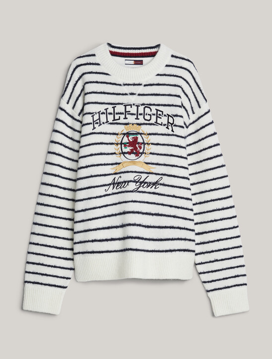 Breton Stripe Crest Relaxed Jumper