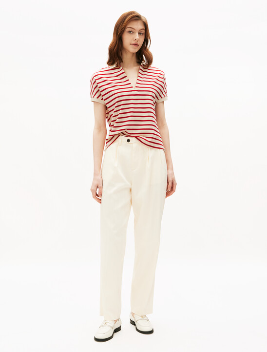 Relaxed Polo Shirt, Calico/Primary Red M Stp Relaxed Polo Shirt