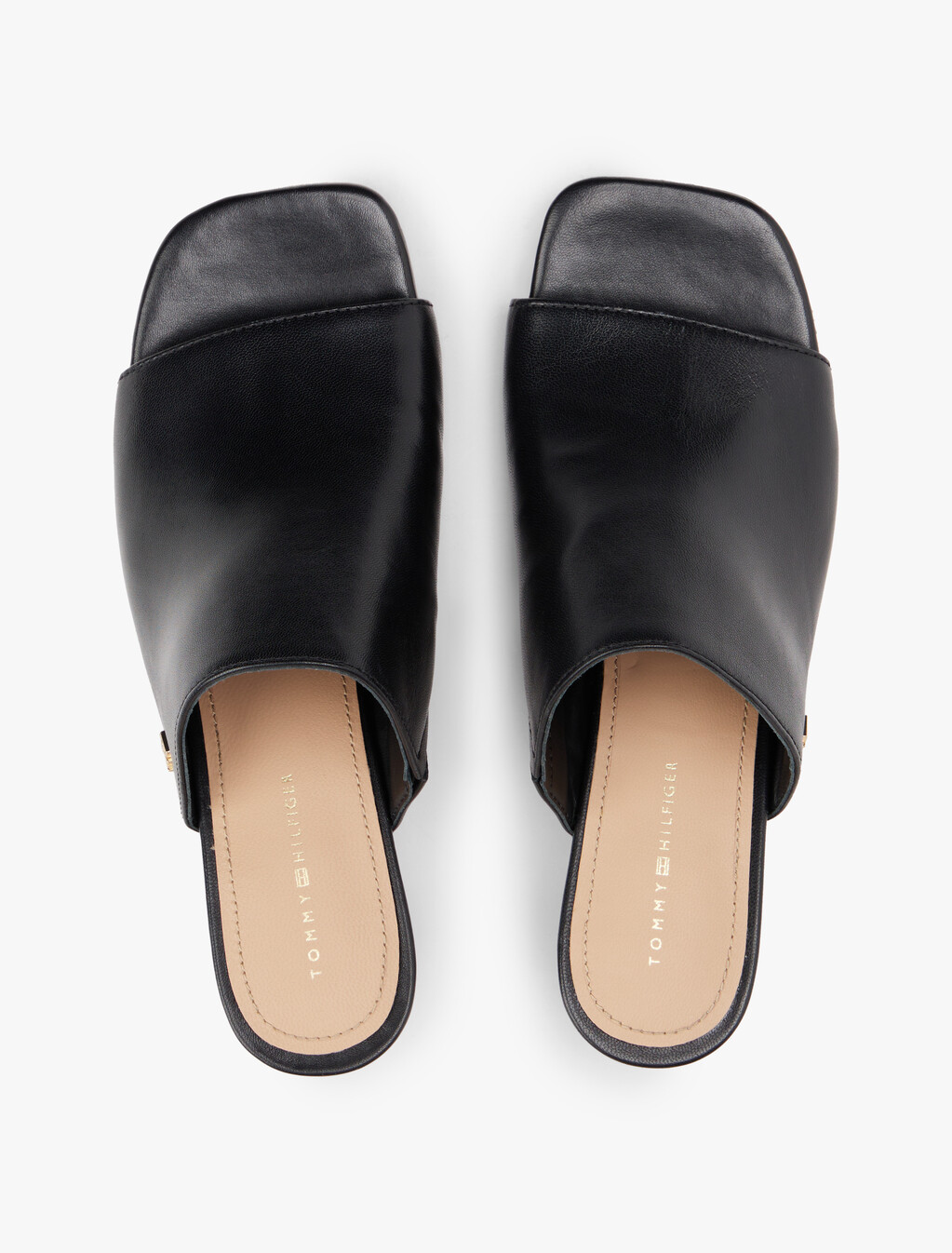 Leather Kitten Heels, Black, hi-res