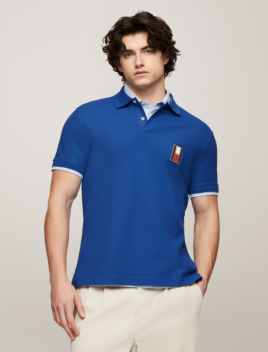 Regular Vertical Flag Polo Shirt