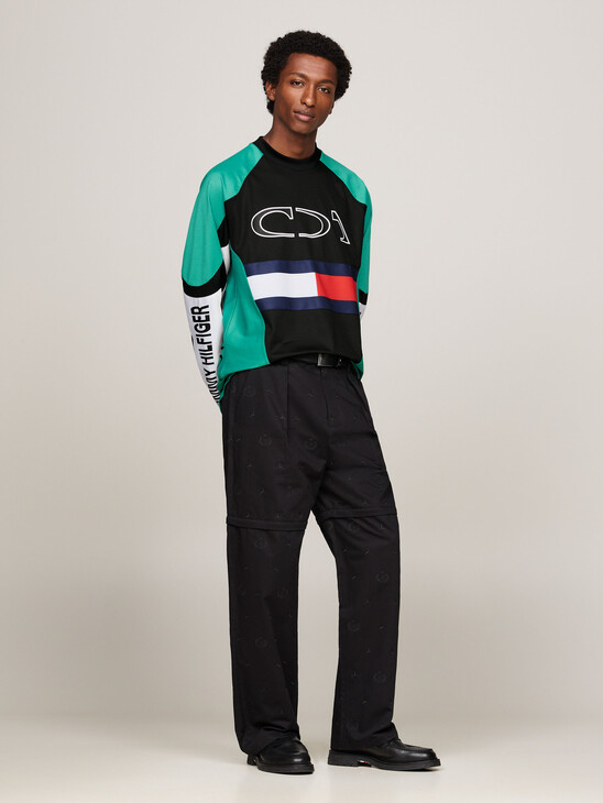 Tommy x Mercedes F1 x CR Colour-Blocked Motorsport Sweatshirt