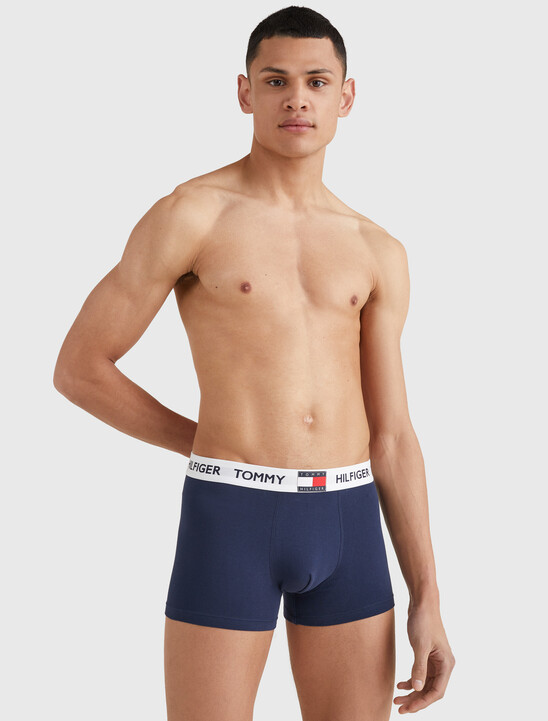 Logo Waistband Cotton Blend Trunks