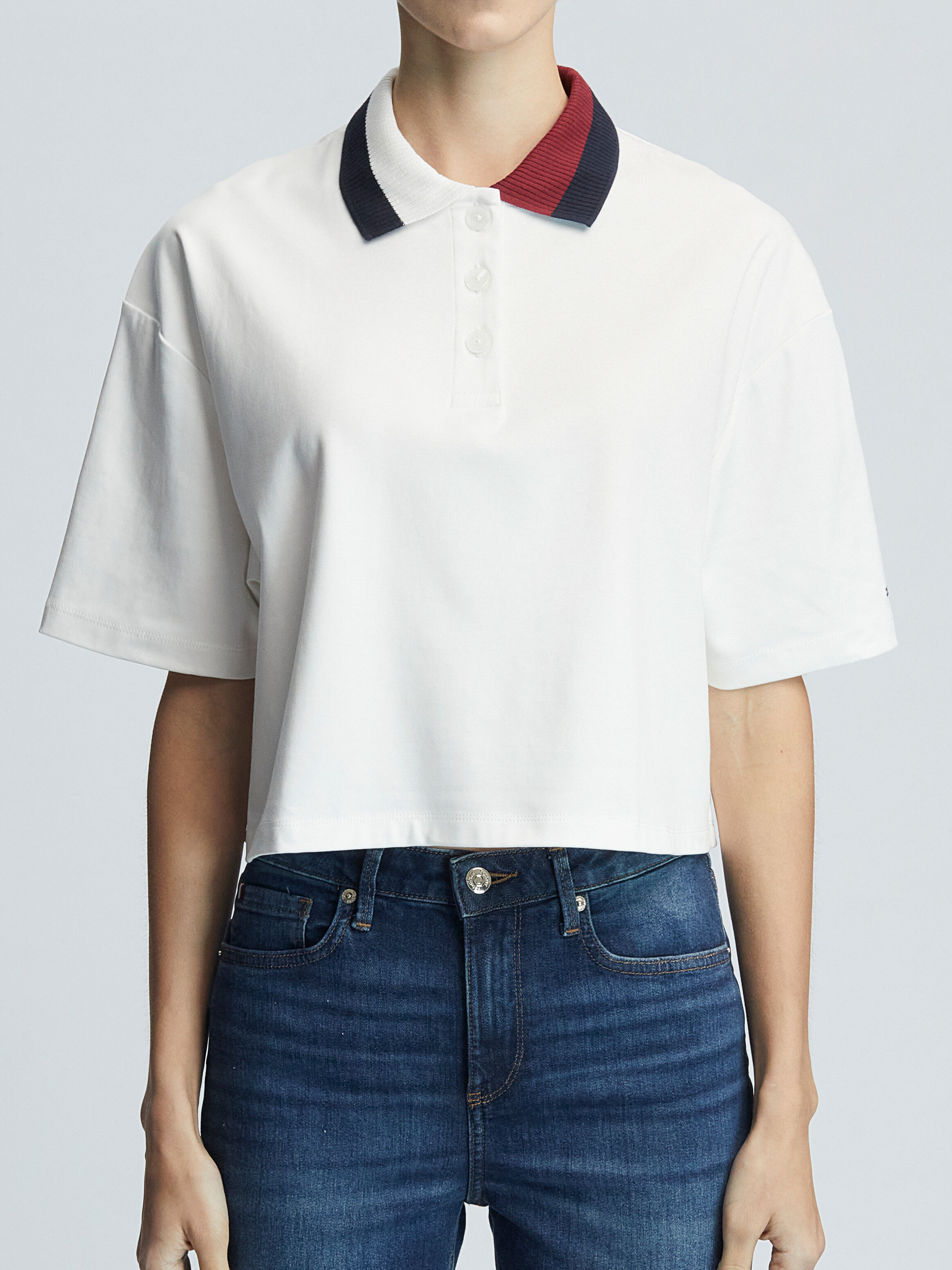 Cropped tommy sale hilfiger polo