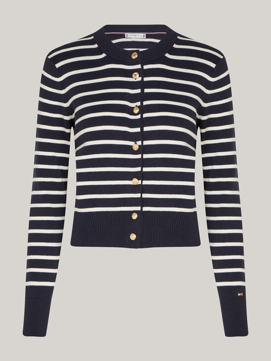 Stripe Slim Cardigan