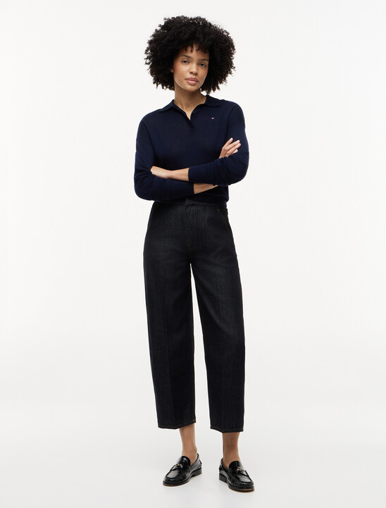 Asia Fit Cropped Barrel Jeans