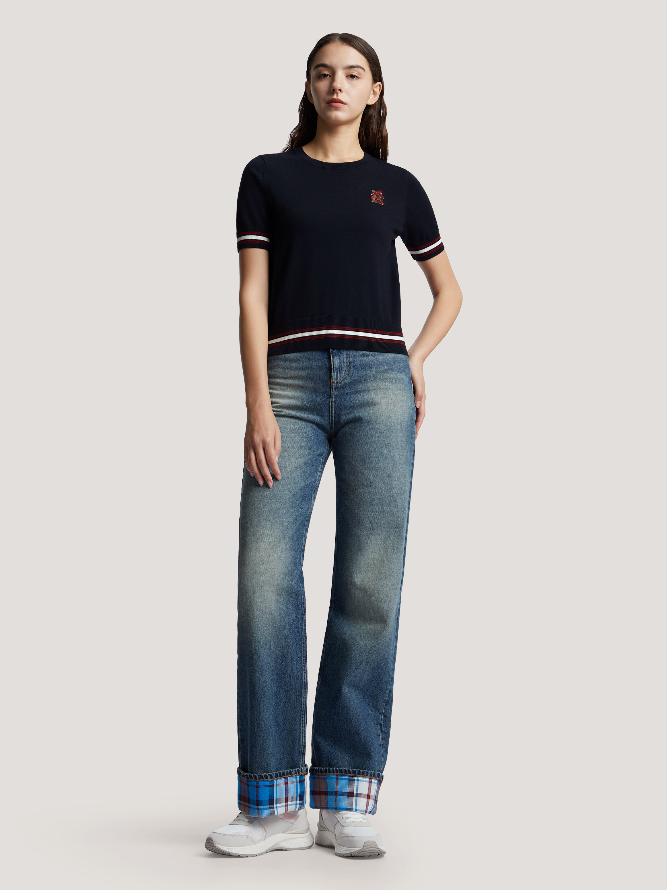 Red tommy hilfiger jumper womens on sale