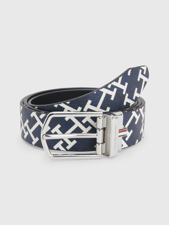 TH BUSINESS MONOGRAM REVERSIBLE LEATHER BELT