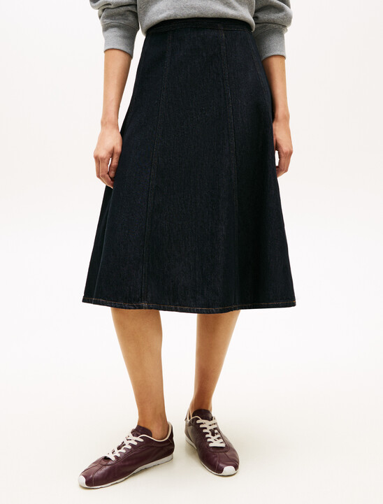 Asia Fit Flared Midi Skirt