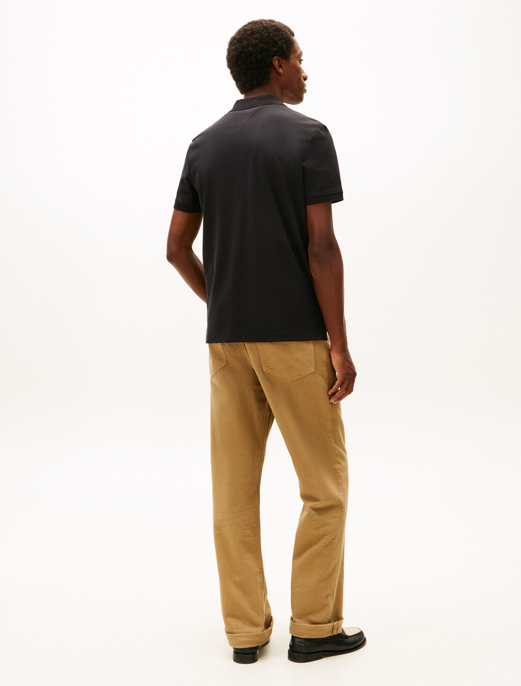 Icon Luxe Logo Embroidery Polo, Black, hi-res