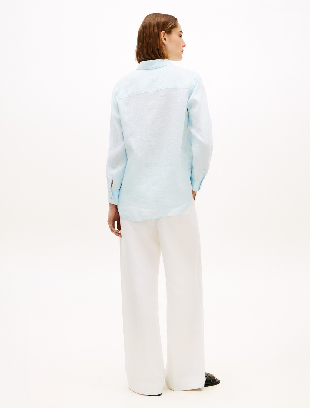 Asia Fit Essential Linen Relaxed Shirt, Keepsake Blue, hi-res