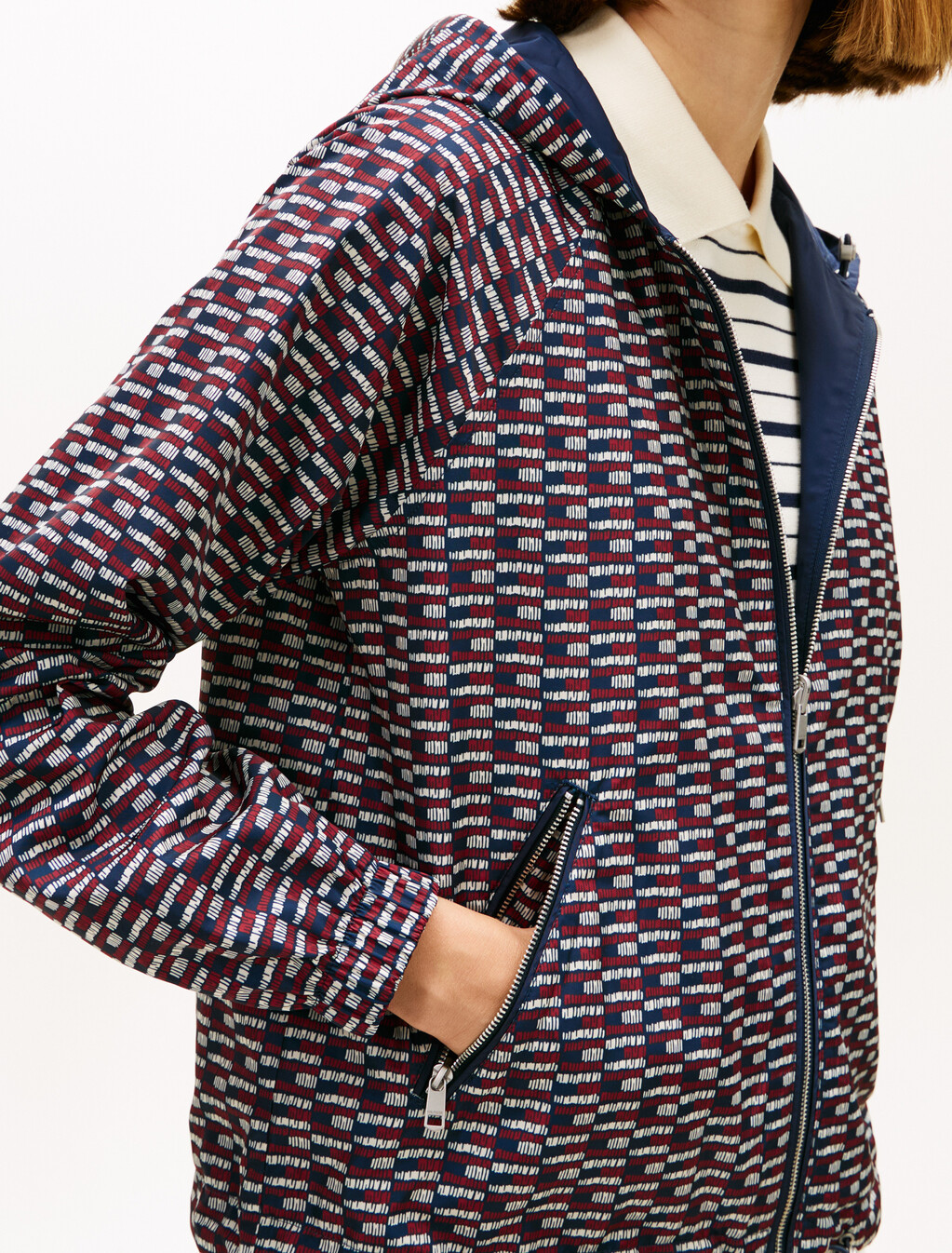 Reversible All Over Print Windbreaker, Pen Flag, hi-res