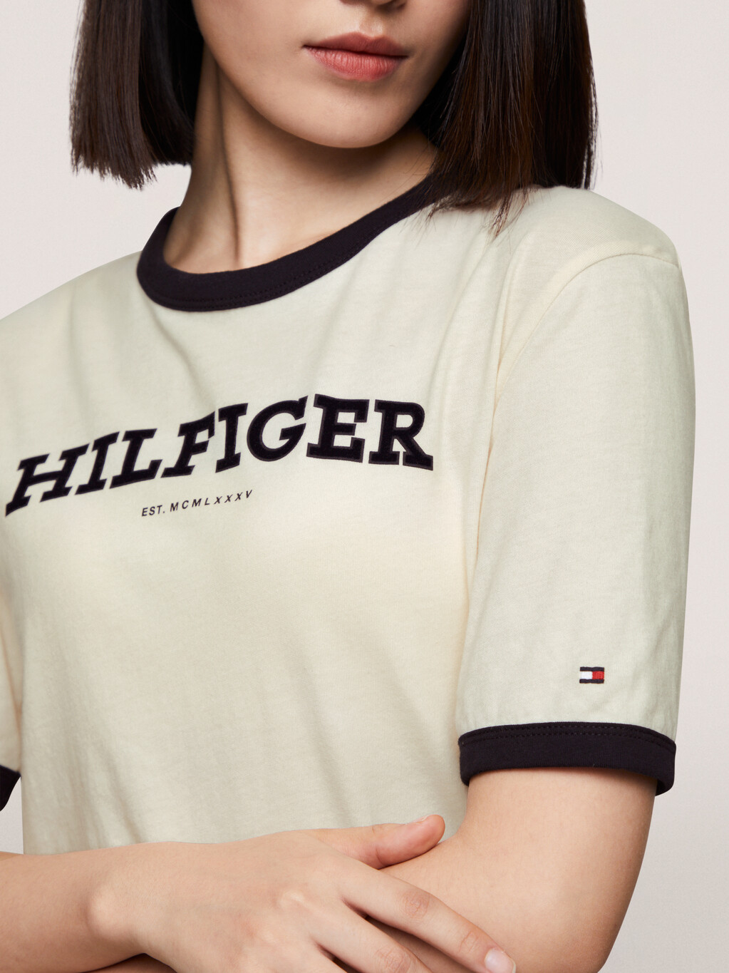 Hilfiger Monotype Flocked Logo T-Shirt, Calico, hi-res