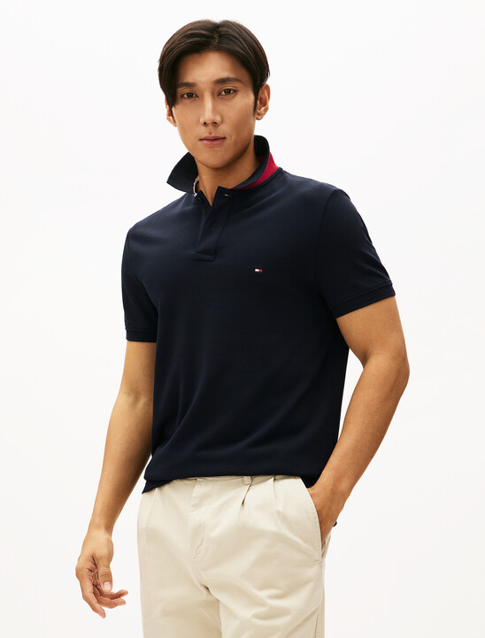 Color Block Undercollar Polo