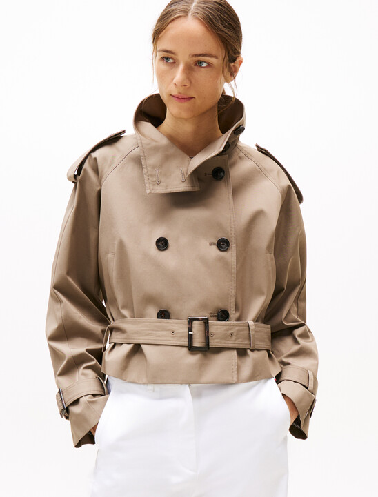 Cropped Trench Coat