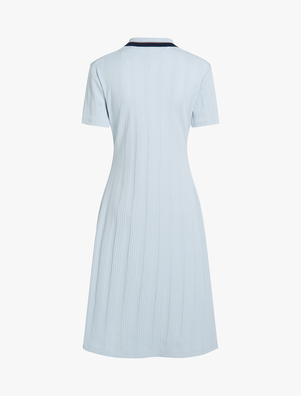 Rib Knit Polo Midi Dress, Breezy Blue, hi-res