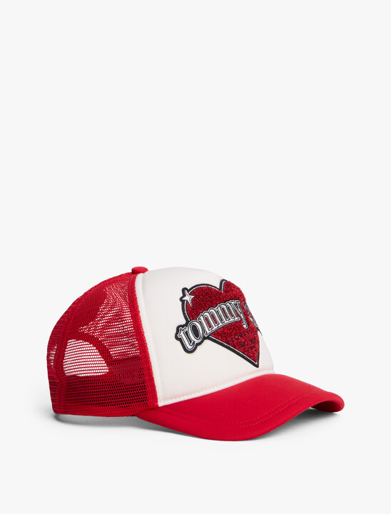 Tommy Girl Heart Logo Mesh Trucker Cap