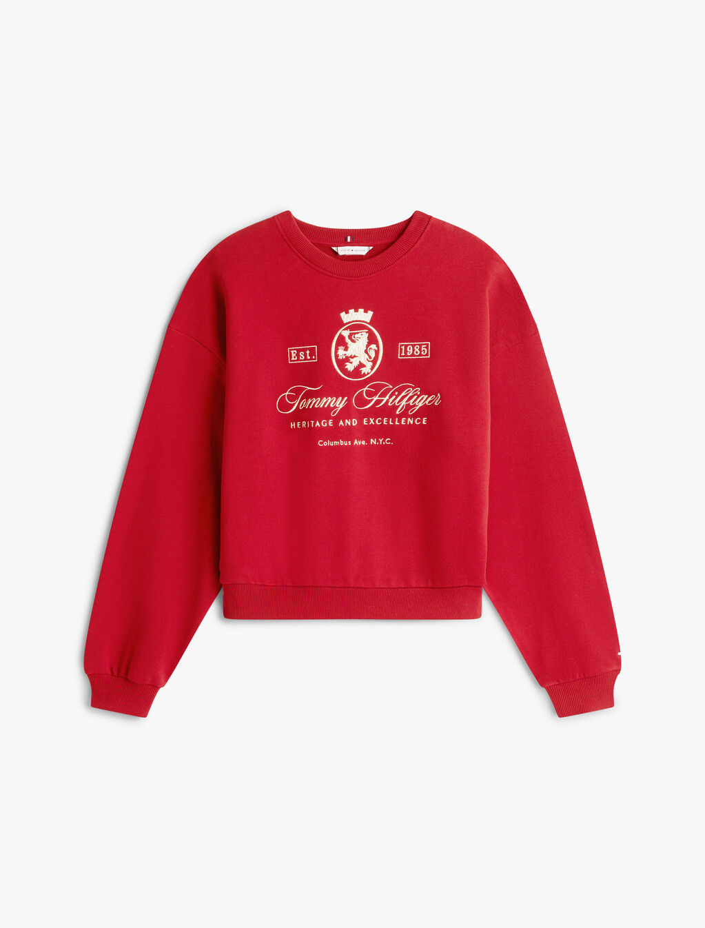 Varsity Crest Terry Sweatshirt, Regatta Red, hi-res