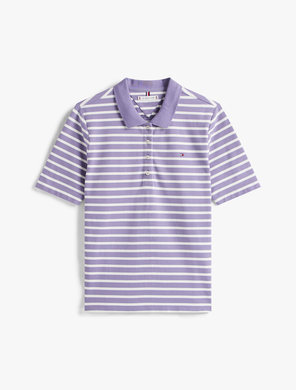 1985 Collection Flag Embroidery Regular Polo, Purple/ Ecru Stp, hi-res
