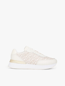 TH Monogram Leather Trainers, Ivory Silk, hi-res