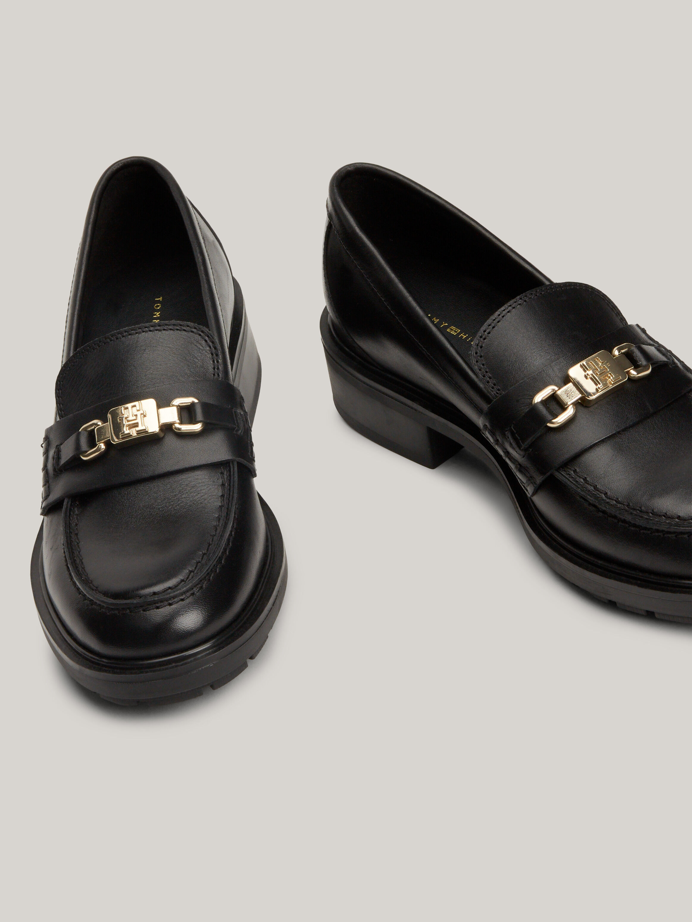 Next womens black discount loafers