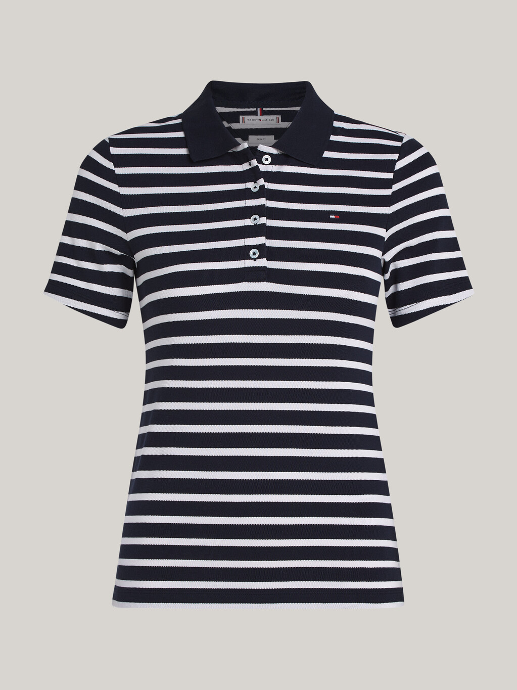 1985 Collection Stripe Slim Fit Polo, Breton Desert Sky/Ecru, hi-res