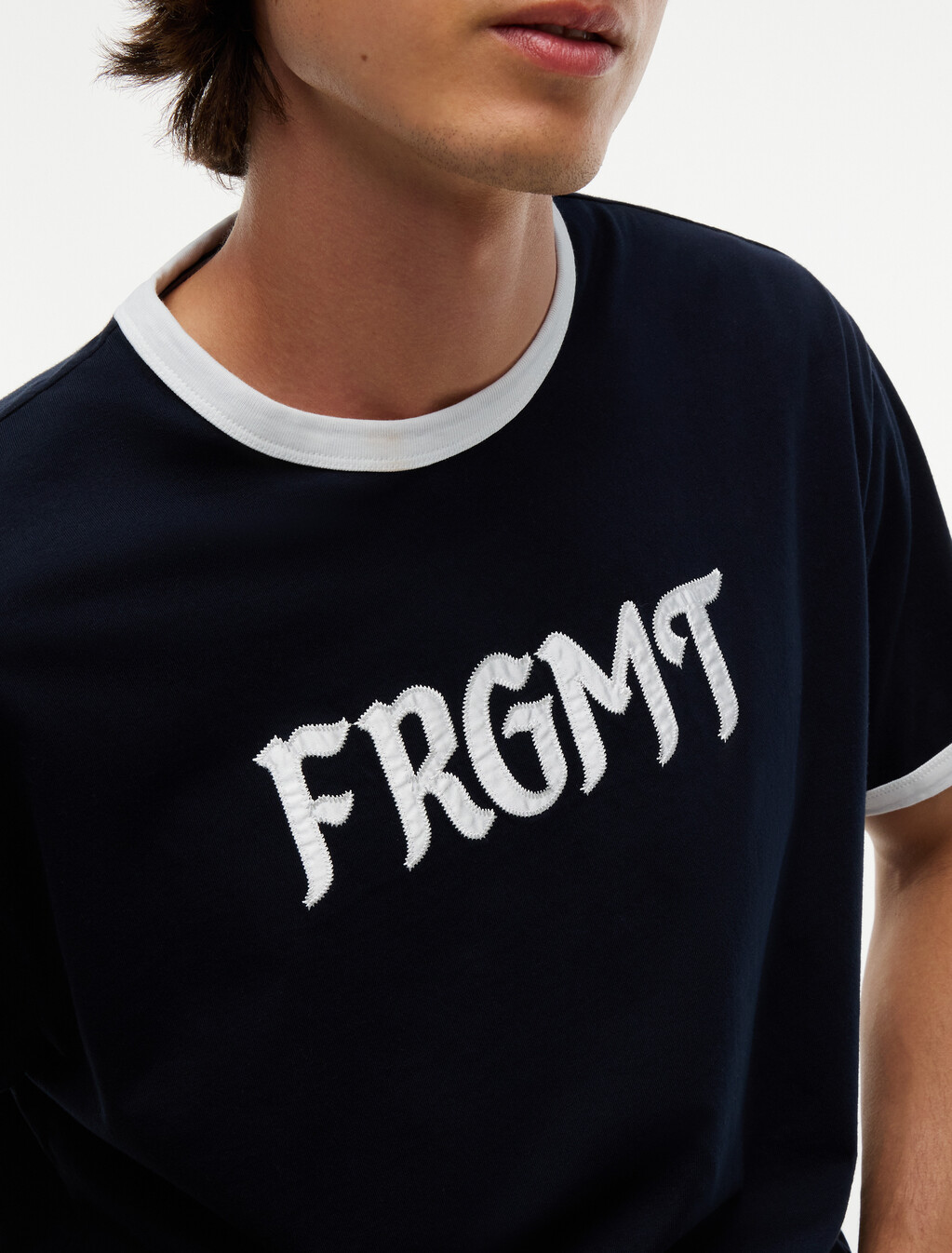 Relaxed Jersey Ringer T-Shirt, Navy Blue, hi-res