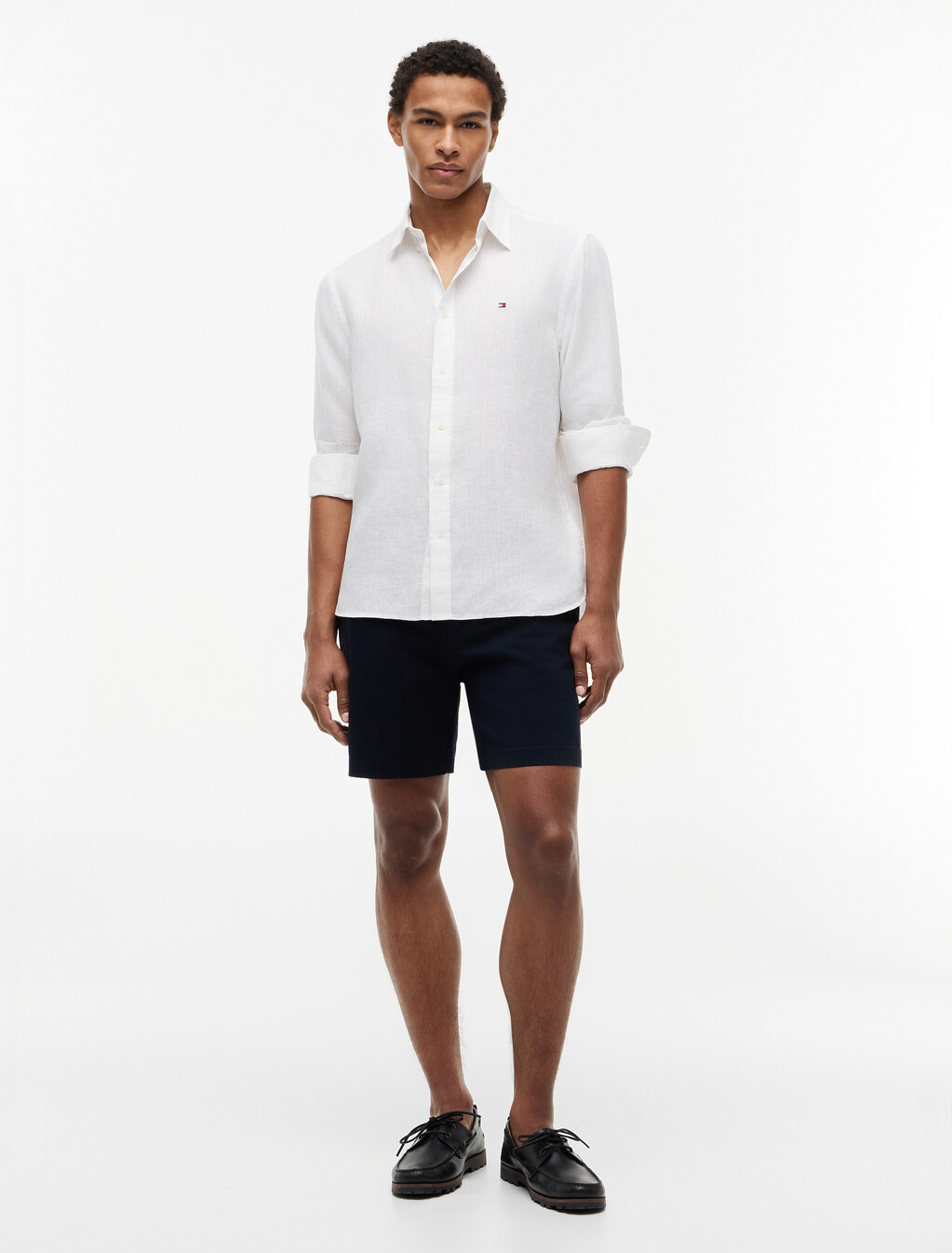 Asia Fit Pigment Dyed Shirt, White, hi-res