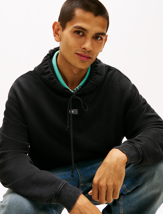 Overdyed Back Flag Badge Relaxed Hoody