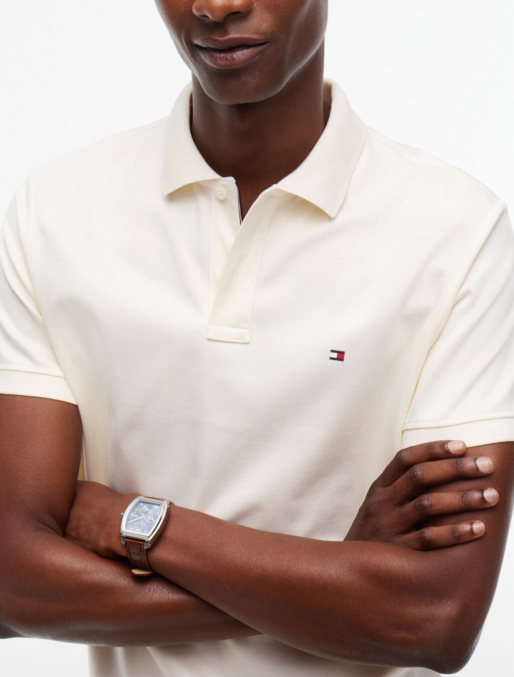 Performance Regular Fit Jaquard Polo Shirt, Ivory Petal, hi-res