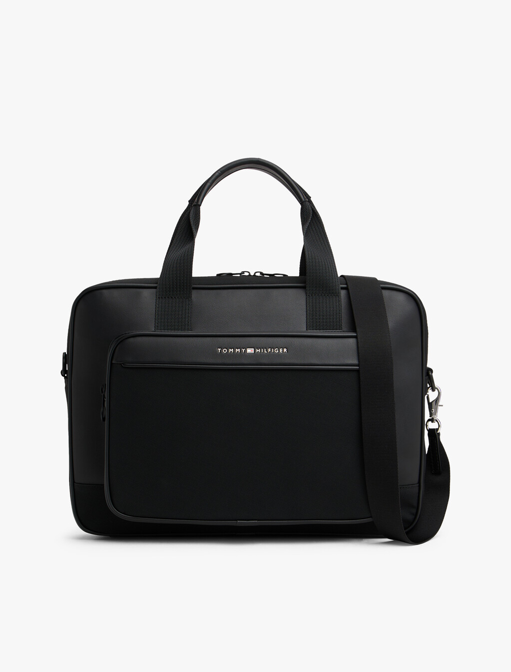 Metal Logo Laptop Bag, Black, hi-res