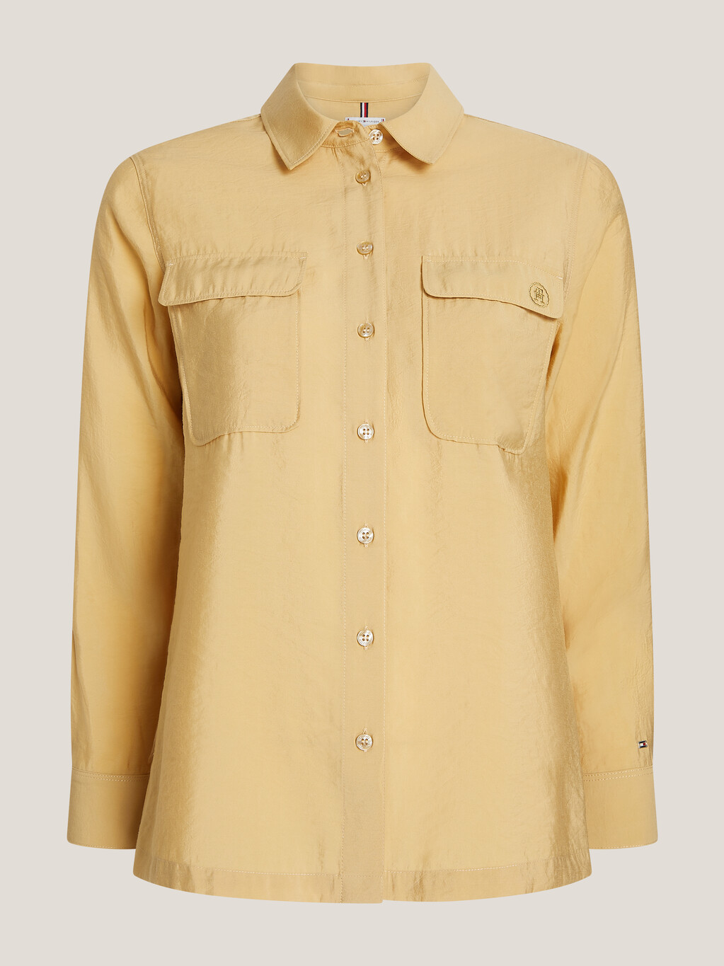 Modal Fluid Relaxed Shirt, Beechwood, hi-res