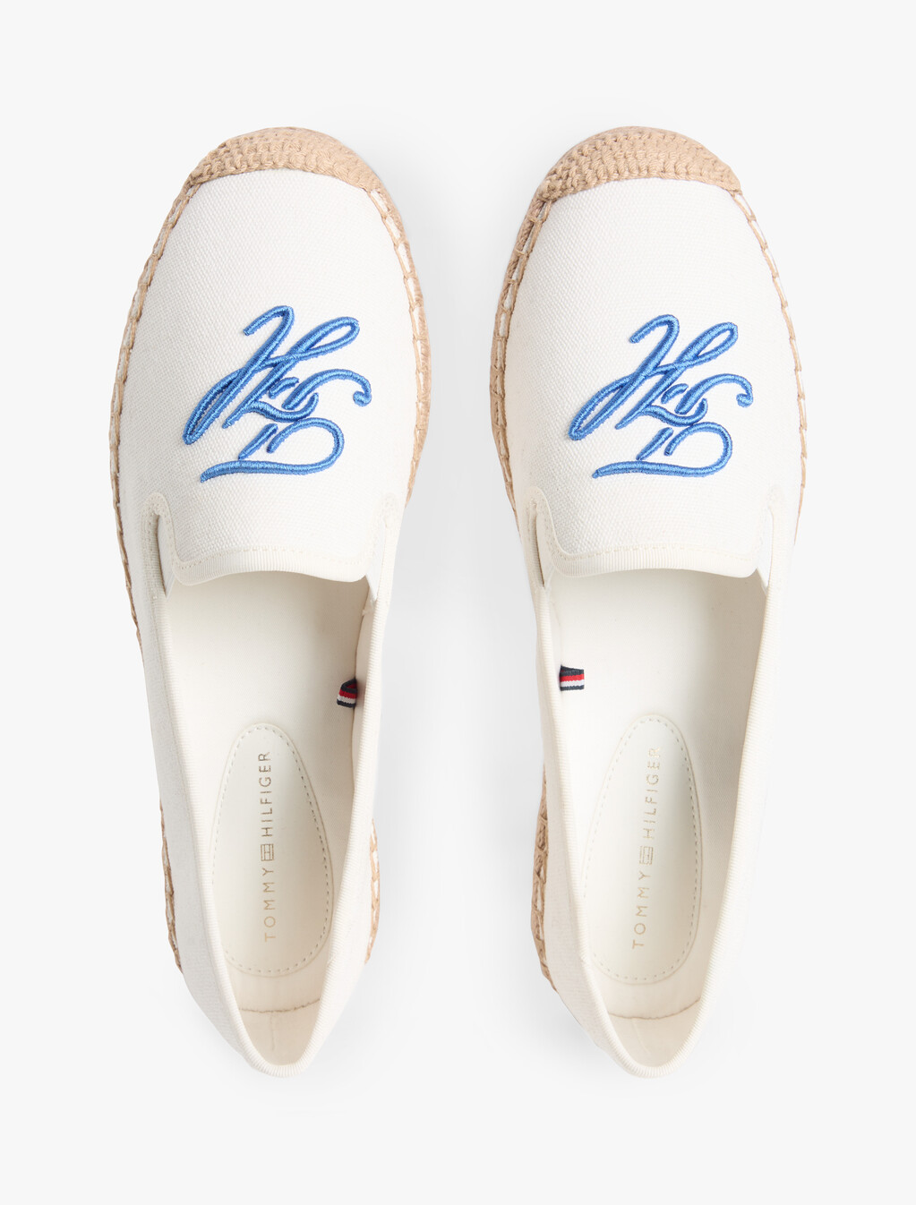 Logo Embroidery Canvas Espadrilles, Ecru, hi-res