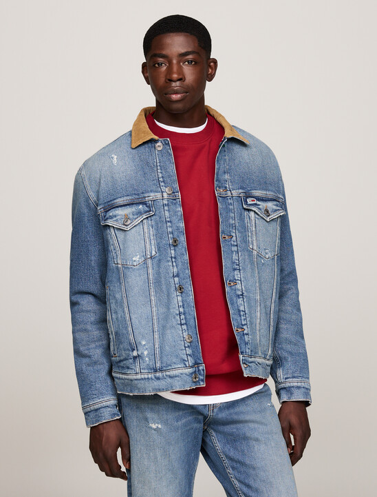 Ryan Distressed Denim Trucker Jacket