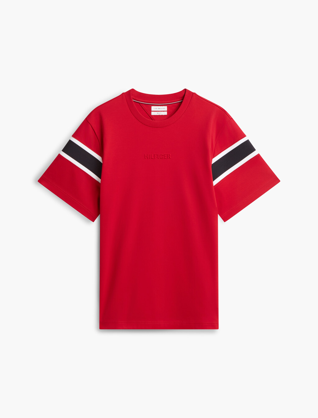 Interlock Knit Crew Neck T-Shirt, Medium Red, hi-res