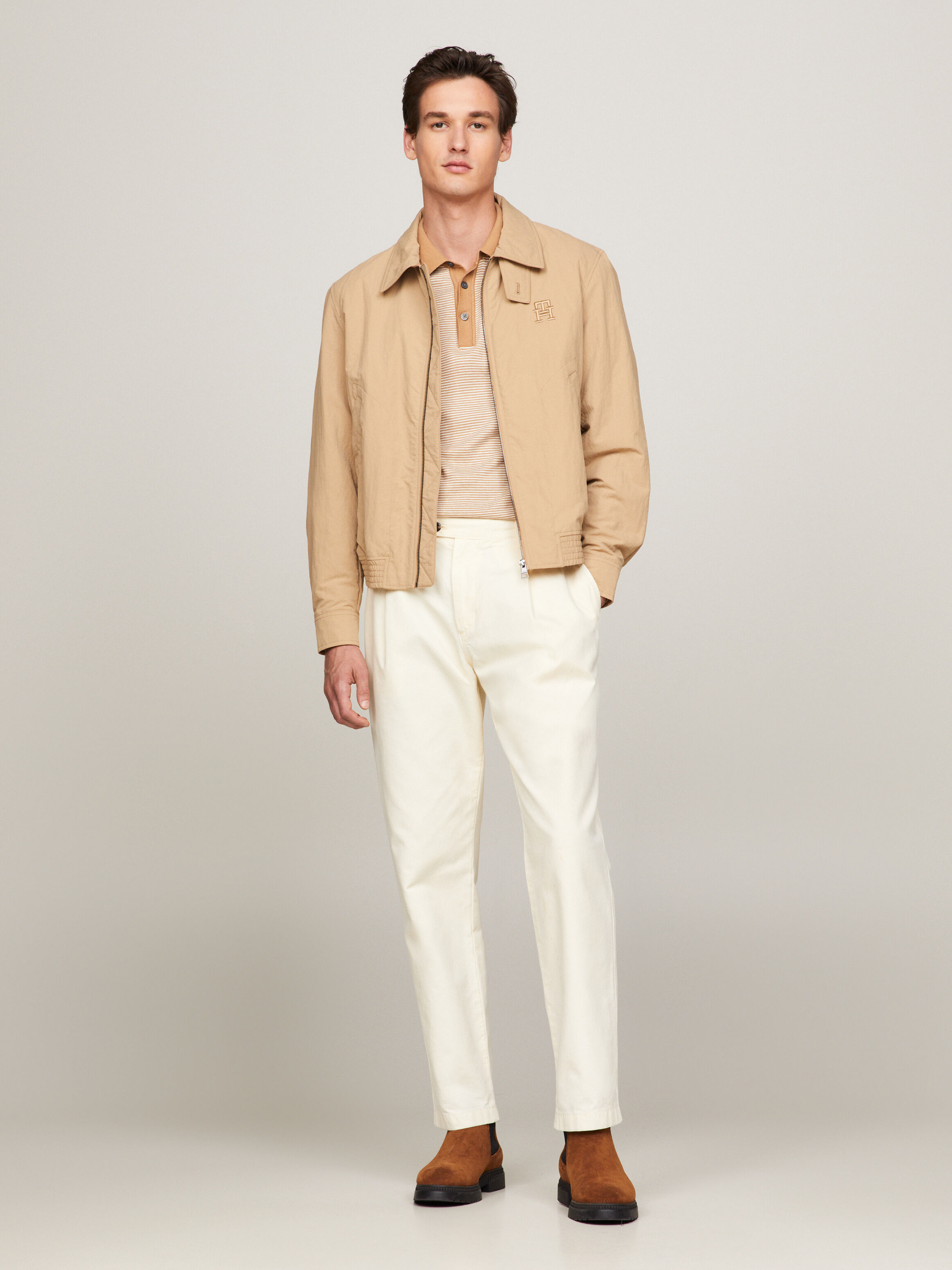 Red tommy cheap hilfiger bomber jacket