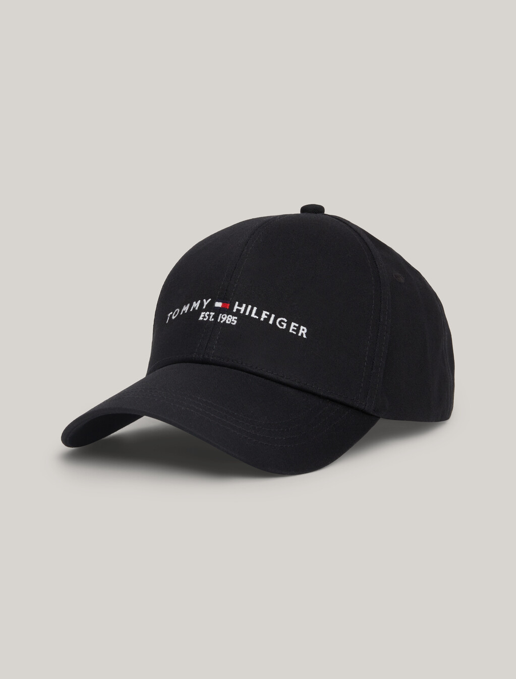 Tommy Hilfiger Established Organic Cotton Baseball Cap, Black, hi-res