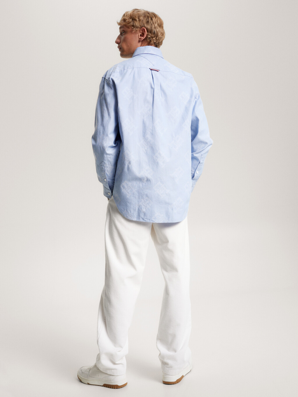 TH Monogram Premium Archive Oxford Shirt, Cloudy Blue, hi-res