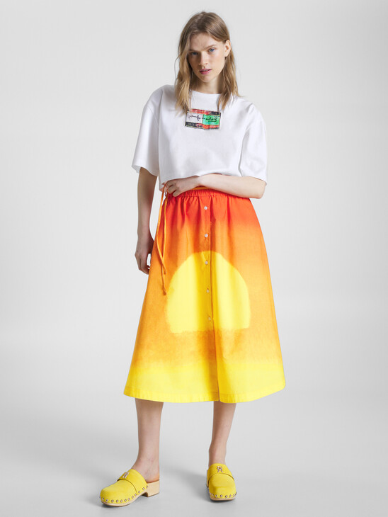 TOMMY HILFIGER X ANDY WARHOL FLAG CROPPED T-SHIRT