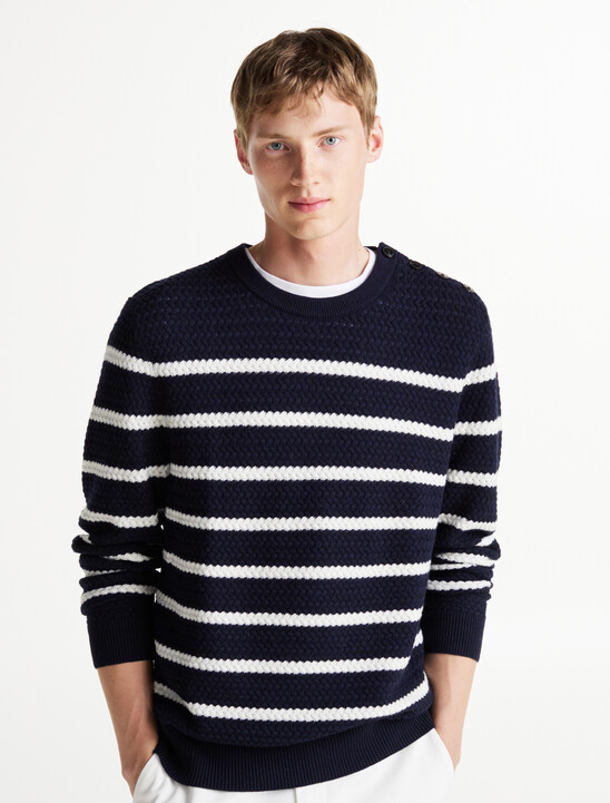 Smart Casual Stripe Wool Blend Jumper