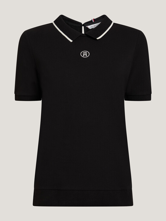 TH Monogram Buttonless Polo
