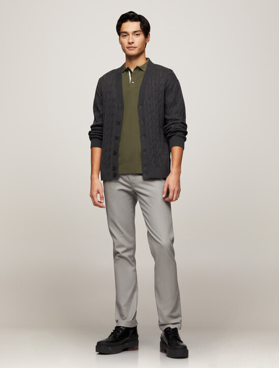 Mercerized Cotton Tipped Polo, Army Green Mercerized Cotton Tipped Polo