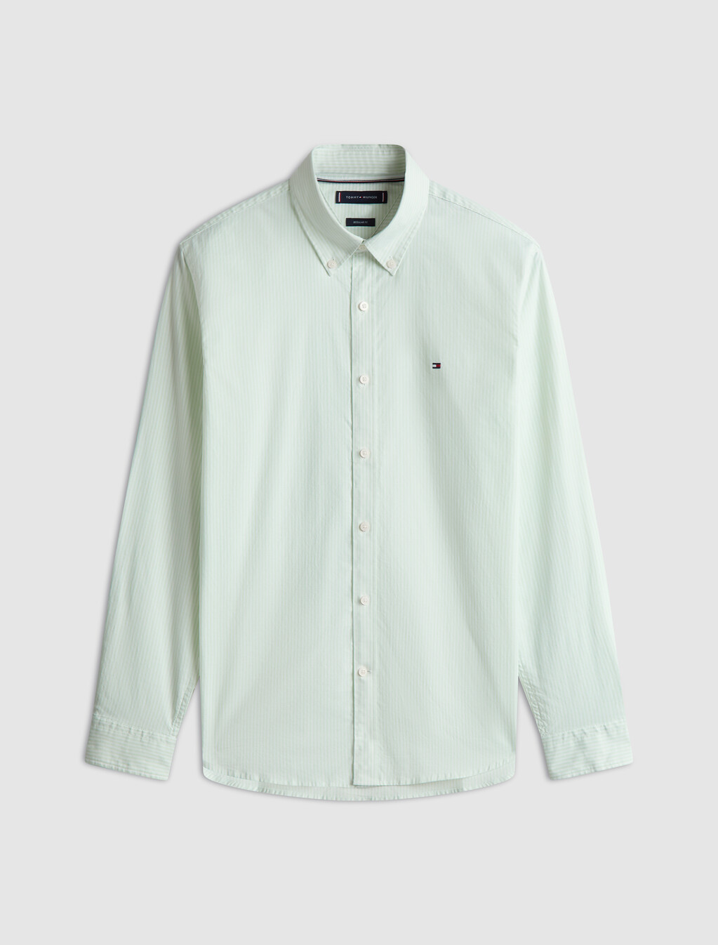 Oxford Stripe Long Sleeve Shirt, Opal Green / Stripes, hi-res