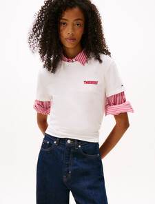 Tommy Jeans Regular T-Shirt, Ecru, hi-res