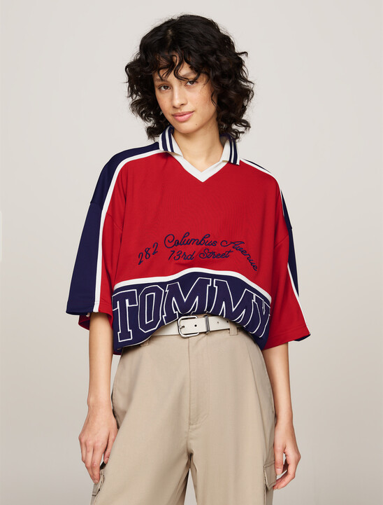 Dual Gender Colour-Blocked Logo Polo